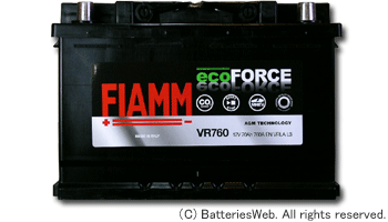 FIAMM ecoFORCE VR760 サイズ イメージ